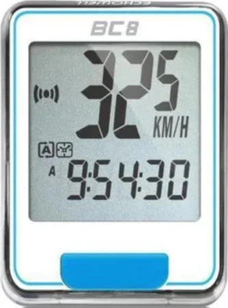 Echowell BC-8 8F bílo-modrý cyklocomputer