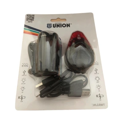 Marwi Světlo přední a zadní diodové UN-200 + UN-210, USB, černé