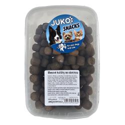 Masové kuličky se slaninou JUKO Snacks, dóza 600 g Masové kuličky se slaninou JUKO Snacks, dóza 600 g