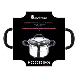 Masterpro Hrnec s poklicí nerez FOODIES 16 cm 1,8 litru