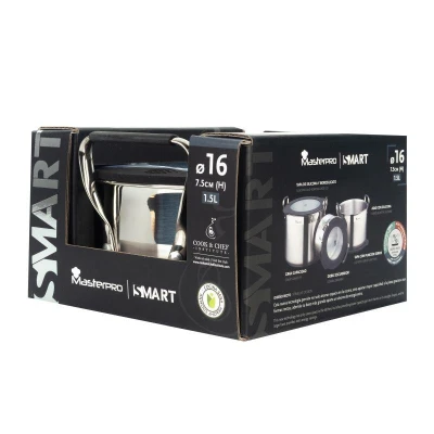 Masterpro Hrnec s víkem SMART 16 cm nerez