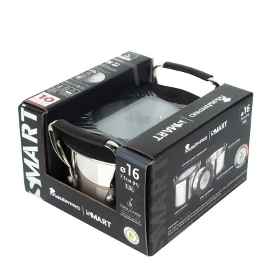 Masterpro Hrnec s víkem SMART 16 cm nerez