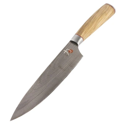 Masterpro Nůž kuchařský TETSU 20 cm nerez dřevo