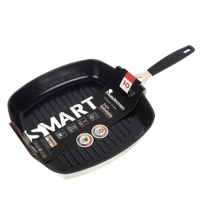Masterpro Pánev grilovací s nepřilnavým povrchem SMART 28x28 cm stříbrná