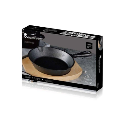 Masterpro Pánev litinová COOK SHARE 15,8 cm černá