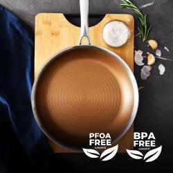 Masterpro Pánev s nepřilnavým povrchem GIRO 20 cm nerez