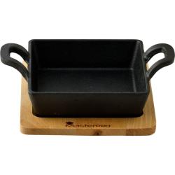 Masterpro Pekáč litinový s podstavcem COOK SHARE 12,6x18,5x3,6 cm černá