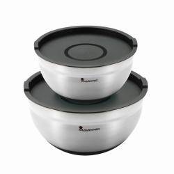 Masterpro Sada misek s víkem FOODIES 2 ks nerez Masterpro Sada misek s víkem FOODIES 2 ks nerez