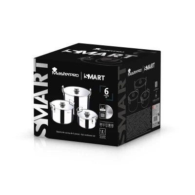 Masterpro Sada nádobí SMART 6 ks nerez