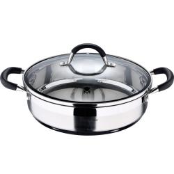 Masterpro Servírovací pánev s poklicí nerez FOODIES 28 cm 3,8 litru