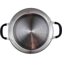 Masterpro Servírovací pánev s poklicí nerez FOODIES 28 cm 3,8 litru