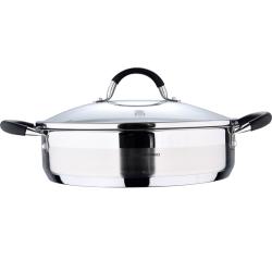 Masterpro Servírovací pánev s poklicí nerez FOODIES 28 cm 3,8 litru