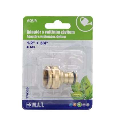 Mat Adaptér s vnitřním závitem 1/2[34] + 3/4[34] Ms AQUA