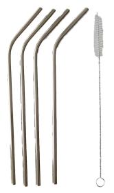 Mat Brčka nerez 21,5cm ohnutá (4ks) + kartáček na čištění Mat Brčka nerez 21,5cm ohnutá (4ks) + kartáček na čištění