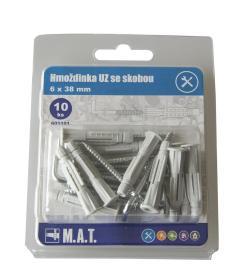 Mat Hmoždinka UZ 6x38mm se skobou ZB (10ks)