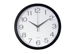 Mat Hodiny nástěnné pr.30cm,PH,sklo,kov ČER/BÍ Mat Hodiny nástěnné pr.30cm,PH,sklo,kov ČER/BÍ
