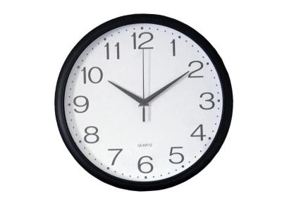 Mat Hodiny nástěnné pr.30cm,PH,sklo,kov ČER/BÍ Mat Hodiny nástěnné pr.30cm,PH,sklo,kov ČER/BÍ