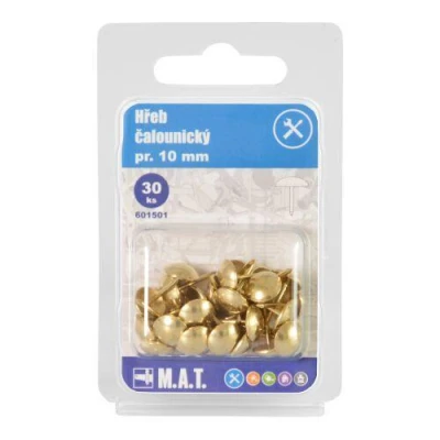 Mat Hřebík čalounický pr.10mm Ms (30ks) Mat Hřebík čalounický pr.10mm Ms (30ks)
