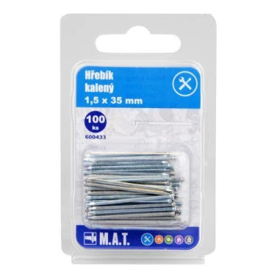Mat Hřebík kalený 35x1,5mm Zn (100ks) Mat Hřebík kalený 35x1,5mm Zn (100ks)