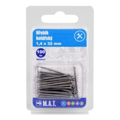 Mat Hřebík kolářský 32x1,4mm (100ks) Mat Hřebík kolářský 32x1,4mm (100ks)