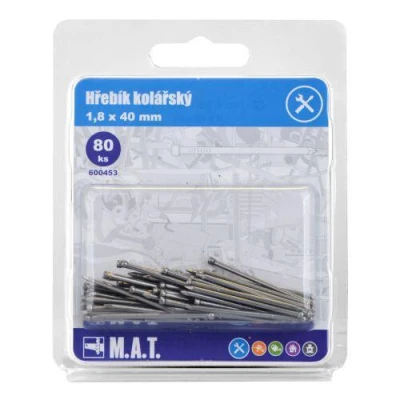Mat Hřebík kolářský 40x1,8mm (80ks) Mat Hřebík kolářský 40x1,8mm (80ks)