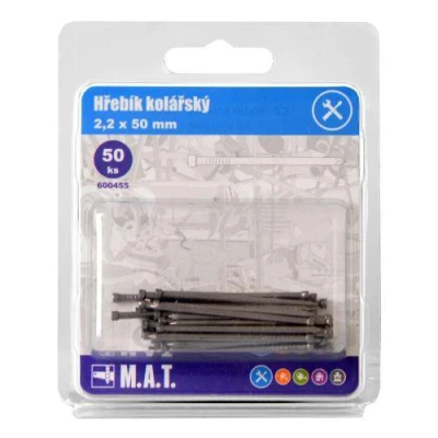 Mat Hřebík kolářský 50x2,2mm (50ks) Mat Hřebík kolářský 50x2,2mm (50ks)