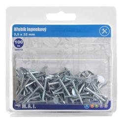 Mat Hřebík lepenkový 32x2,5mm Zn (100ks)