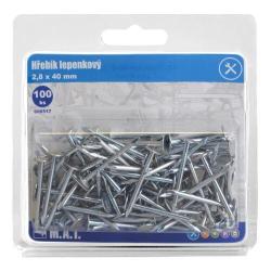 Mat Hřebík lepenkový 40x2,8mm Zn (100ks) Mat Hřebík lepenkový 40x2,8mm Zn (100ks)