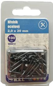 Mat Hřebík ocelový 20x2,0mm (100ks) Mat Hřebík ocelový 20x2,0mm (100ks)