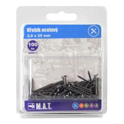 Mat Hřebík ocelový 25x2,0mm (100ks) Mat Hřebík ocelový 25x2,0mm (100ks)