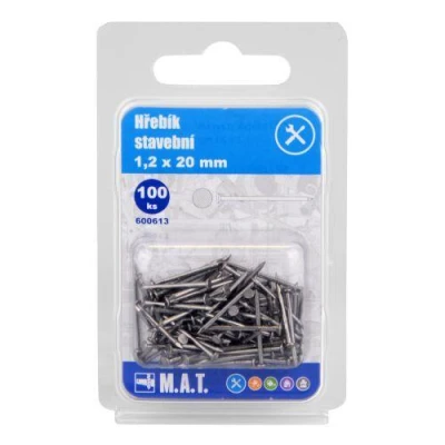 Mat Hřebík stavební 20x1,2mm (100ks) Mat Hřebík stavební 20x1,2mm (100ks)