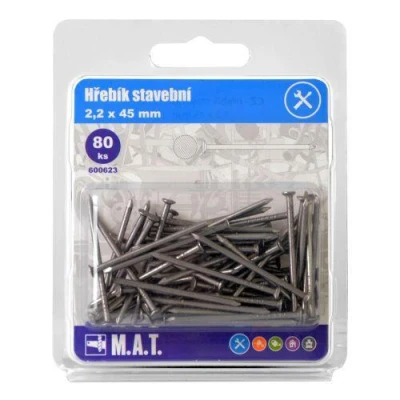 Mat Hřebík stavební 45x2,2mm (80ks) Mat Hřebík stavební 45x2,2mm (80ks)