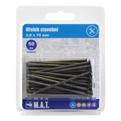Mat Hřebík stavební 70x2,8mm (50ks) Mat Hřebík stavební 70x2,8mm (50ks)