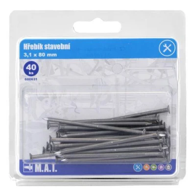 Mat Hřebík stavební 80x3,1mm (40ks) Mat Hřebík stavební 80x3,1mm (40ks)