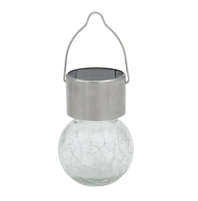 Mat Lampa solární KOULE pr.6cm, v.9cm, 1LED, závěsná, čirá nerez/sklo/PH Mat Lampa solární KOULE pr.6cm, v.9cm, 1LED, závěsná, čirá nerez/sklo/PH
