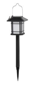 Mat Lampa solární lucerna pr. 10,5cm v.40cm, 12LED, nerez/PH ČER