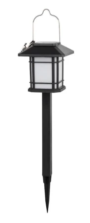Mat Lampa solární lucerna pr. 10,5cm v.40cm, 12LED, nerez/PH ČER Mat Lampa solární lucerna pr. 10,5cm v.40cm, 12LED, nerez/PH ČER