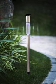 Mat Lampa solární pr.5cm, v.70,5cm 1 LED nerez/PH