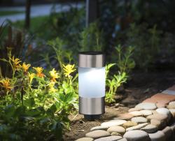 Mat Lampa solární pr.6cm, v.23cm, 1LED, PH/nerez