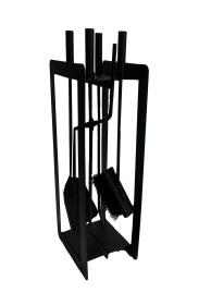 Mat Nářadí krb. v.60cm, ČER kov, sada 4díl. se stojánkem