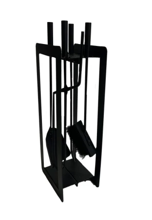 Mat Nářadí krb. v.60cm, ČER kov, sada 4díl. se stojánkem