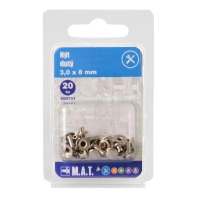 Mat Nýt dutý 3.0x 8mm (20ks) Mat Nýt dutý 3.0x 8mm (20ks)
