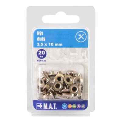 Mat Nýt dutý 3.5x10mm (20ks) Mat Nýt dutý 3.5x10mm (20ks)