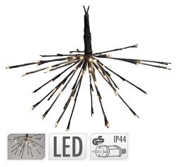 Mat Osvětlení 72LED pr.45cm, 24ks ramen, teplá BÍ, ČER Mat Osvětlení 72LED pr.45cm, 24ks ramen, teplá BÍ, ČER