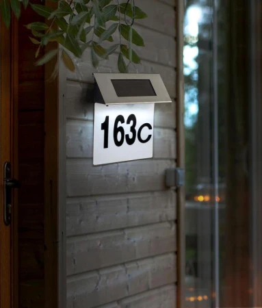 Mat Osvětlení na stěnu solární 18,5x19x5,2cm 4LED nerez/PH