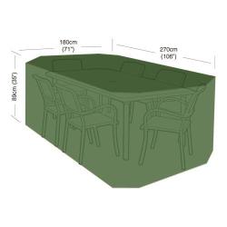 Mat Plachta krycí na set 6 židlí+obdél.stůl 270x180x89cm, PE 90g/m2