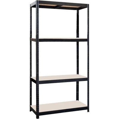 Mat Regál 900x450x1800mm, 4 police, ocel ČER + MDF deska