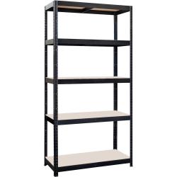 Mat Regál 900x450x1800mm, 5 polic, ocel ČER + MDF deska Mat Regál 900x450x1800mm, 5 polic, ocel ČER + MDF deska