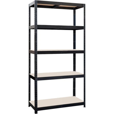 Mat Regál 900x450x1800mm, 5 polic, ocel ČER + MDF deska Mat Regál 900x450x1800mm, 5 polic, ocel ČER + MDF deska