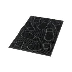 Mat Rohož guma 40x60cm STOPY, ČER Mat Rohož guma 40x60cm STOPY, ČER
